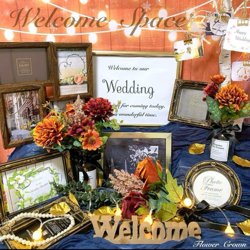 結婚式 ウェルカムスペース装飾 受付装飾 造花 赤造花 ワインレッド造花 結婚式 ウェルカムスペース装飾 受付装飾 造花 赤造花 ワインレッド