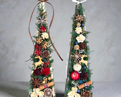 即日～2日以内発送》トナカイと小さな森のクリスマスツリー＊スノー