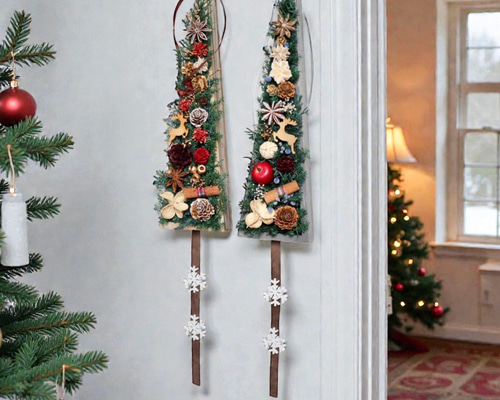 即日～2日以内発送》トナカイと小さな森のクリスマスツリー＊スノー