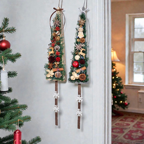 即日～2日以内発送》トナカイと小さな森のクリスマスツリー＊スノー