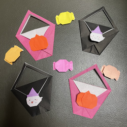 ハロウィン おりがみ 折り紙 壁面飾り 飾り付け 掲示板 製作 ごっこ