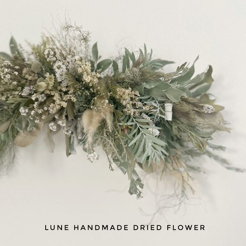 ドライフラワースワッグ 横長スワッグ スワッグ lune 通販 19752797