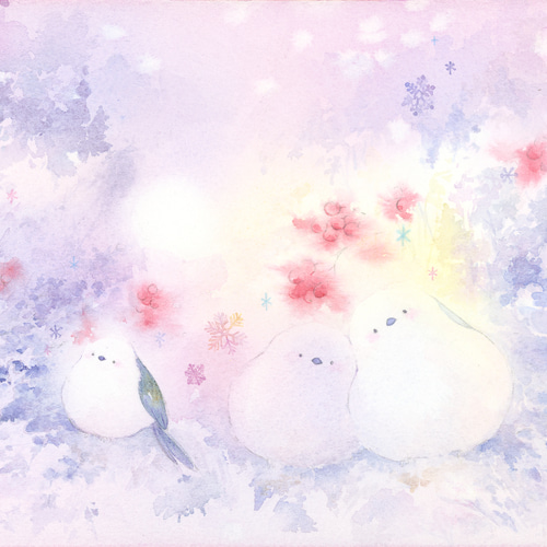幸せはここに ＊水彩画 ジークレー 癒しのアート 絵画 flâner byふなや