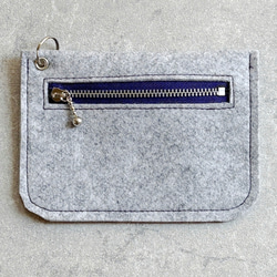 【Creema限定】★送料無料★秋冬のカラフルファスナーが楽しいフェルトポーチ 7枚目の画像