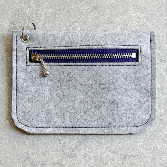 【Creema限定】★送料無料★秋冬のカラフルファスナーが楽しいフェルトポーチ 7枚目の画像