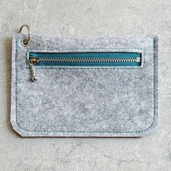 【Creema限定】★送料無料★秋冬のカラフルファスナーが楽しいフェルトポーチ 11枚目の画像