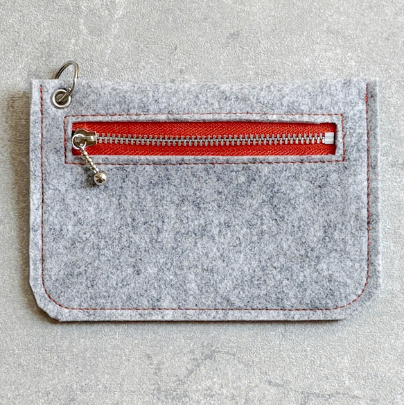 【Creema限定】★送料無料★秋冬のカラフルファスナーが楽しいフェルトポーチ 9枚目の画像