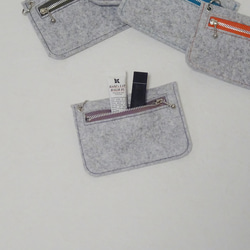 【Creema限定】★送料無料★秋冬のカラフルファスナーが楽しいフェルトポーチ 14枚目の画像