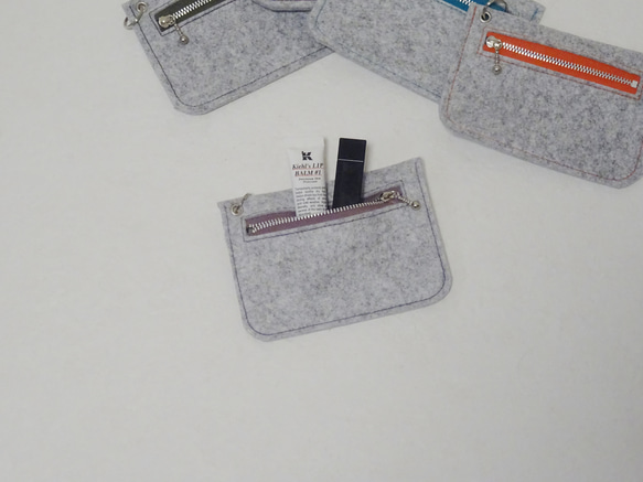 【Creema限定】★送料無料★秋冬のカラフルファスナーが楽しいフェルトポーチ 14枚目の画像