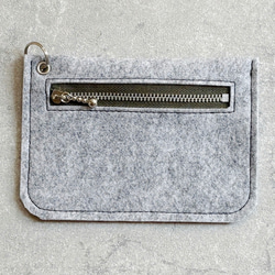 【Creema限定】★送料無料★秋冬のカラフルファスナーが楽しいフェルトポーチ 5枚目の画像