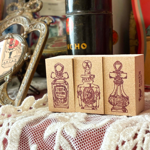 AN054-026 antスタンプ 香水瓶03お花 はんこ・スタンプ ant!ant!!ant