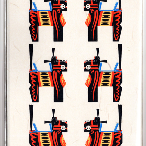 10月始まり 2026年 黒三春駒 スケジュール手帳 イラストカバー2枚 栞