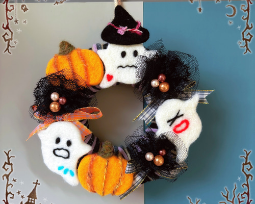 羊毛フェルト　ハロウィン妖怪百鬼夜行 羊毛フェルト ハロウィン妖怪百鬼夜行