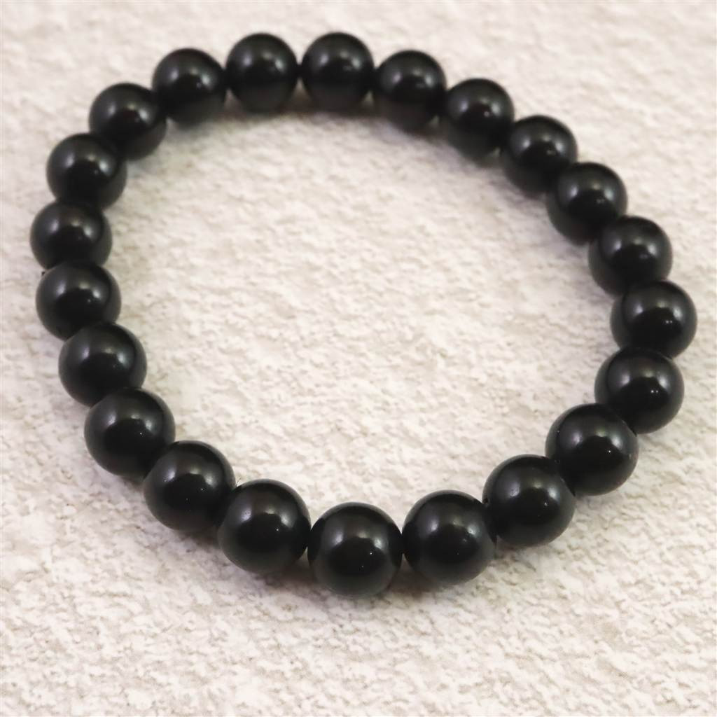 ロシア産 シュンガイト AAグレード 8.5mmブレスレット 21.0g #61529