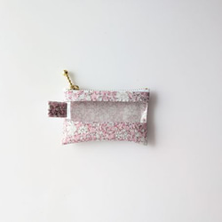 ☆受注制作☆仕切付きA4 L字ファスナーポーチ リバティ