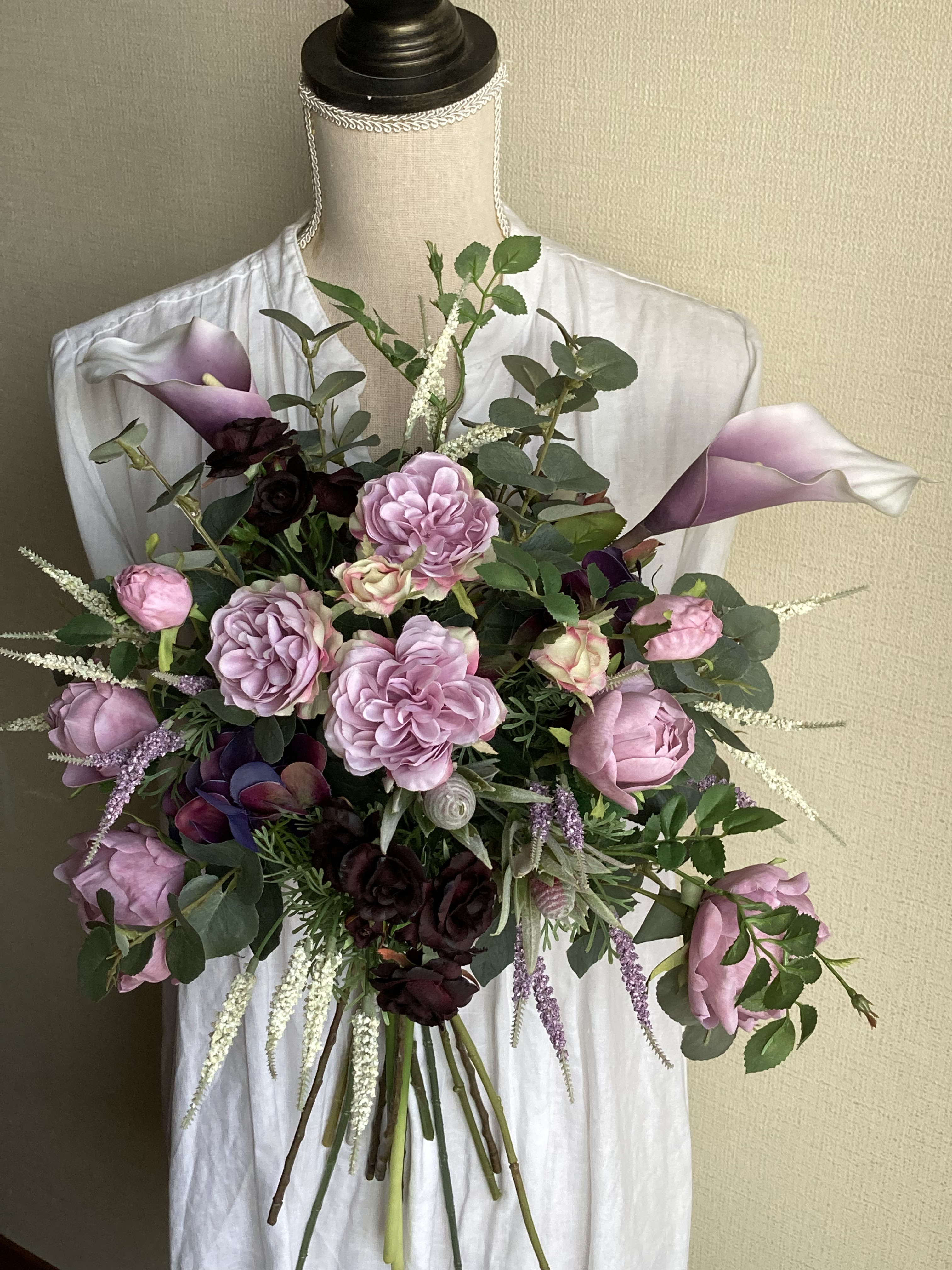 ピンクローズ&カラー ウェディングブーケ・ブートニア