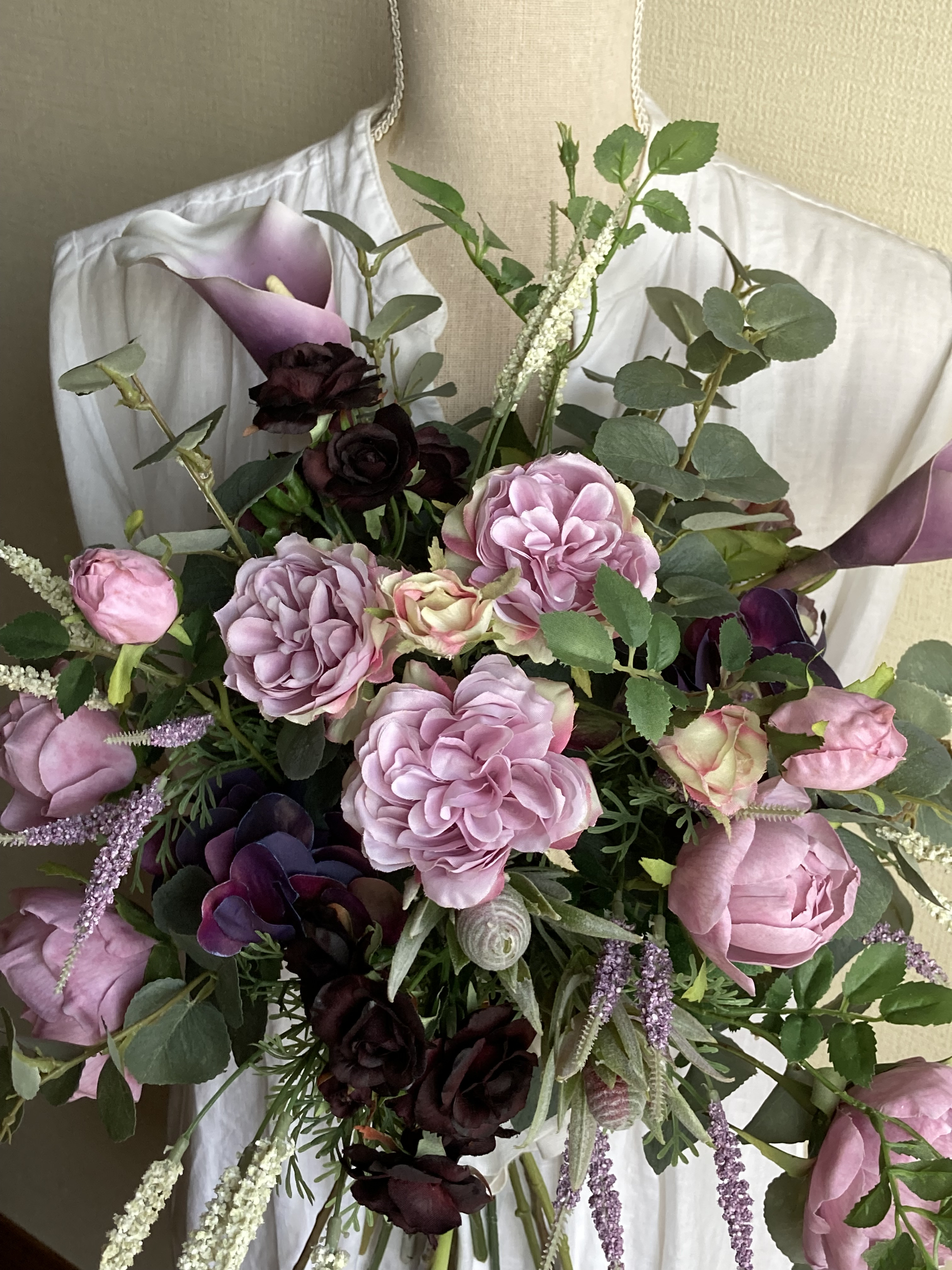 ピンクローズ&カラー ウェディングブーケ・ブートニア