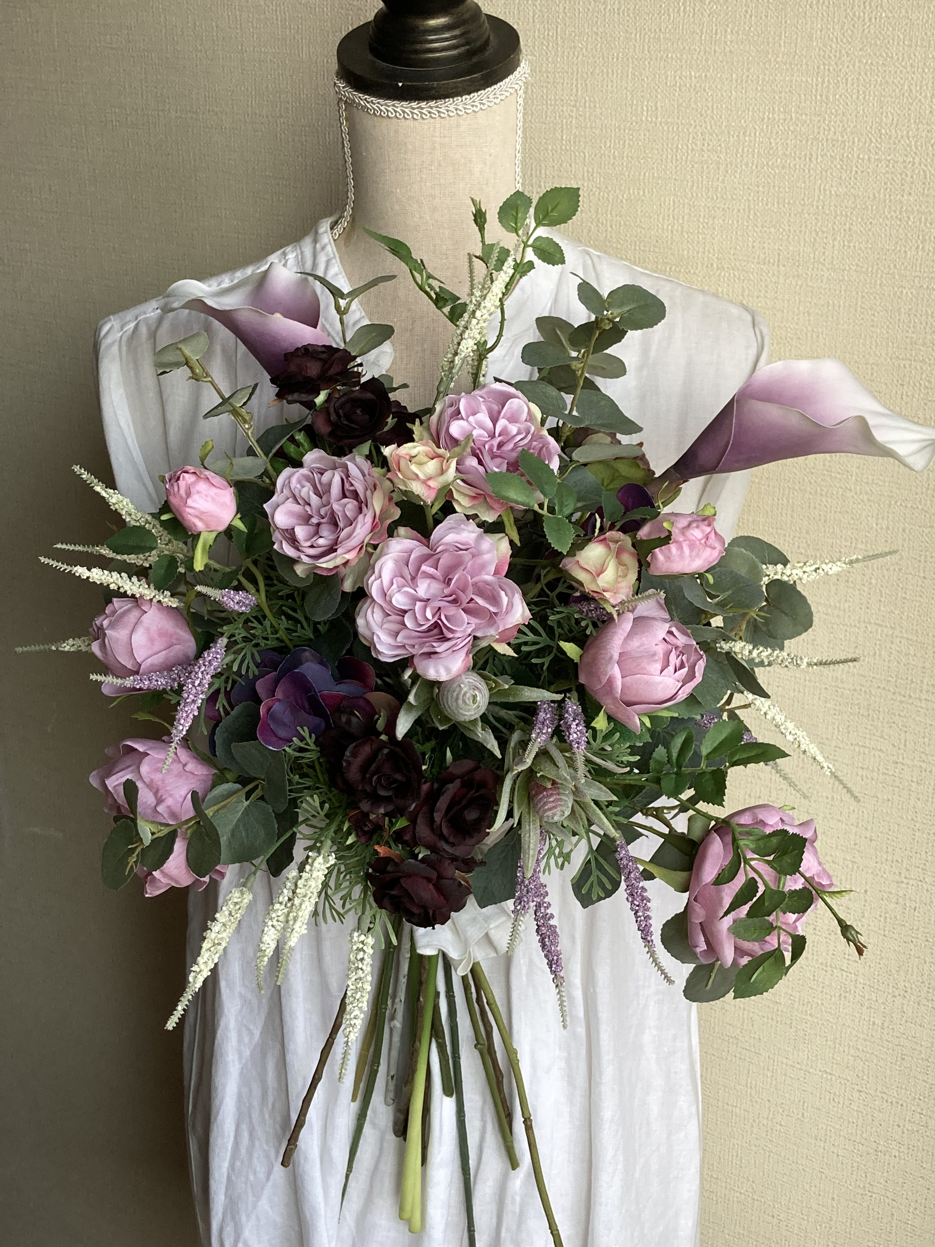 ピンクローズ&カラー ウェディングブーケ・ブートニア