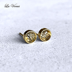 ✴︎つけっぱなしOK✴︎ ブラックトルマリンクォーツ ベゼルピアス 一粒 4mm 316 4月 10月誕生石 両耳用 4枚目の画像