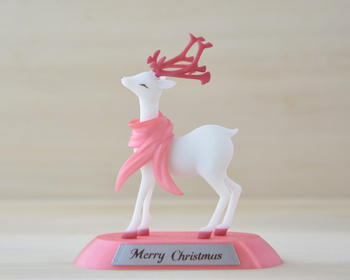 赤角トナカイのホワイトクリスマス【トナカイ シカ クリスマス