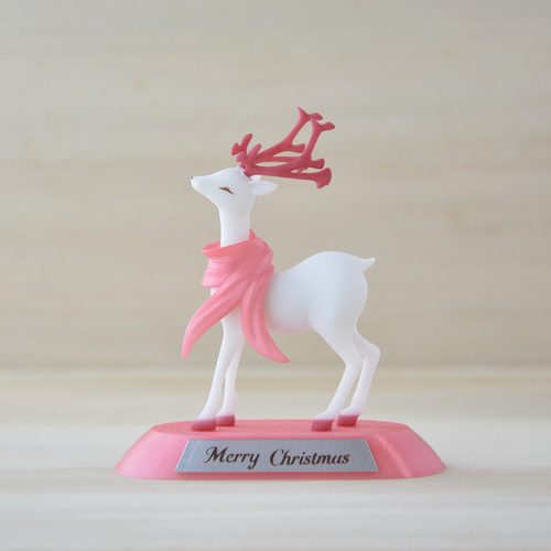 赤角トナカイのホワイトクリスマス【トナカイ シカ クリスマス