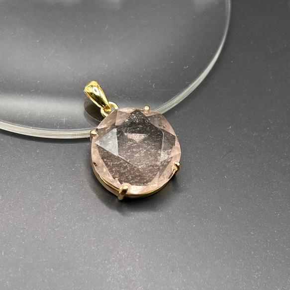 レア！ パープルリビアングラス 両面 六芒星カット シルバー925