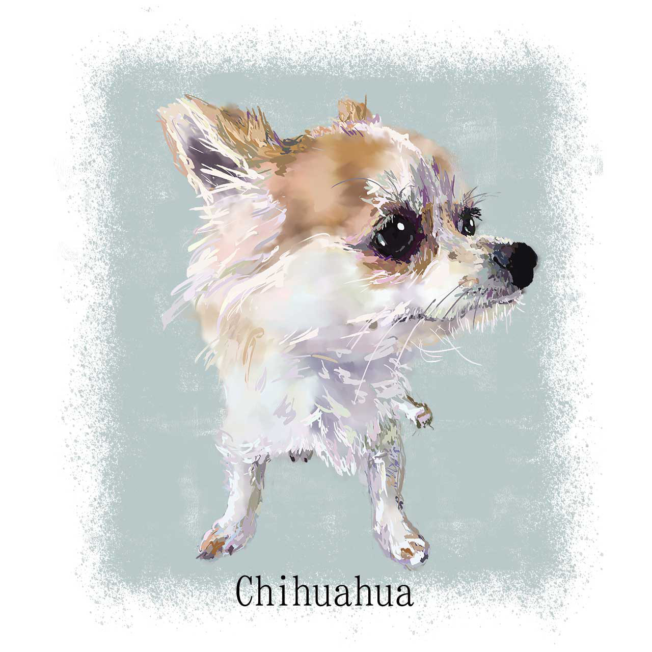 《オーダーメイド》大切なペットの似顔絵承ります！ちょっと頭でっかちにかわいらしく！