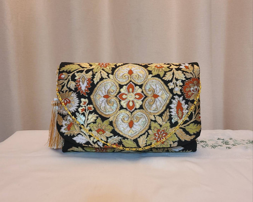 黒の花柄 帯バッグ 楽天市場】帯リメイク トートバッグ 縦型 A4ファイル おしゃれ