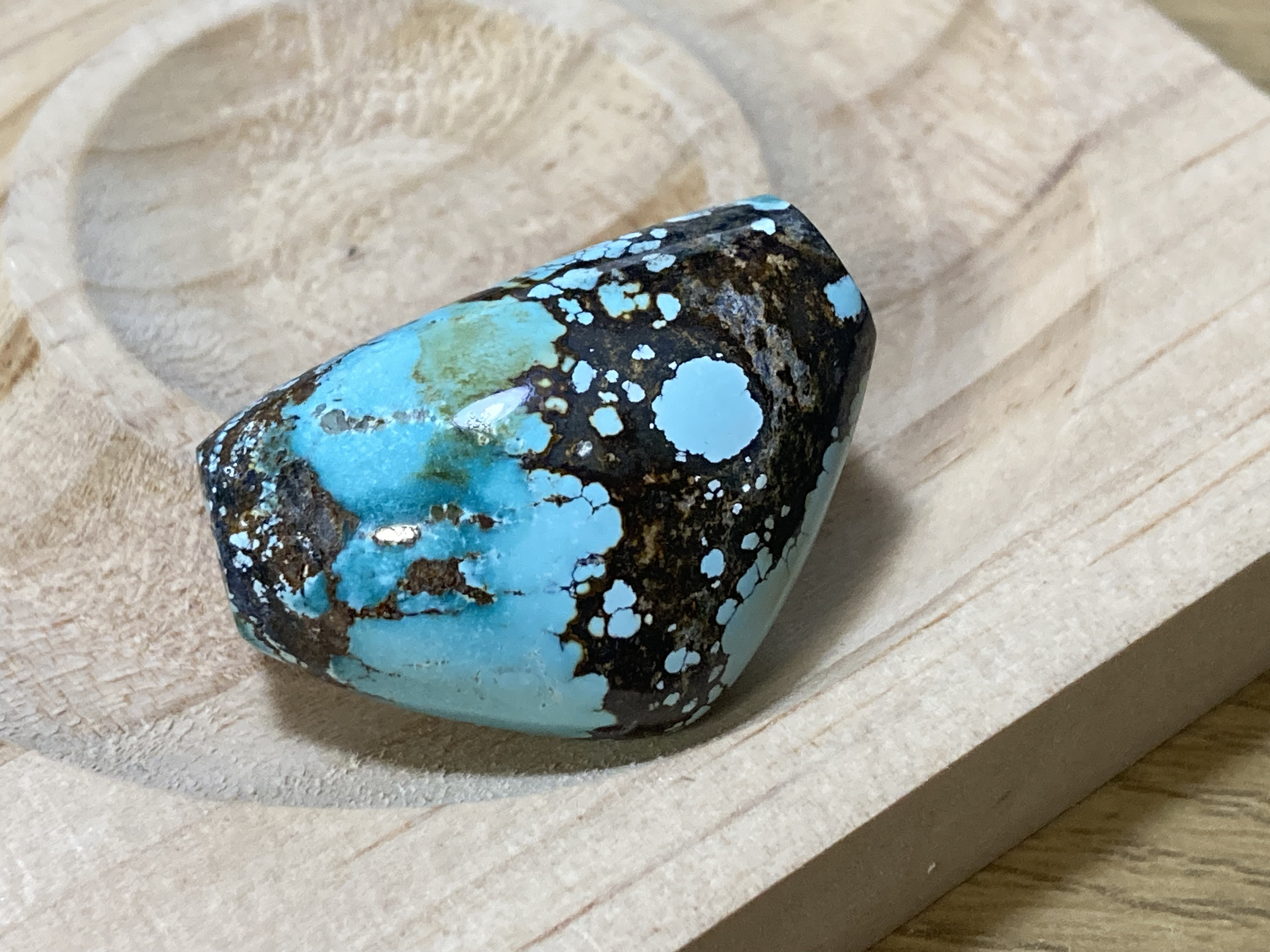 TK67 大粒 通穴 天然 ターコイズ トルコ石 ルース 裸石ペンダント ネックレス