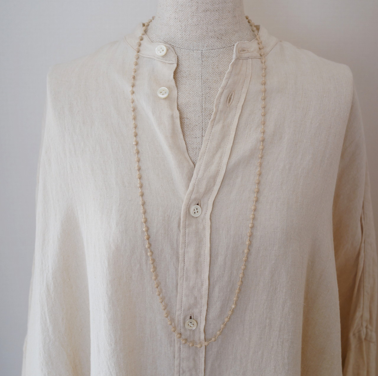 long necklace silk リバーストーン