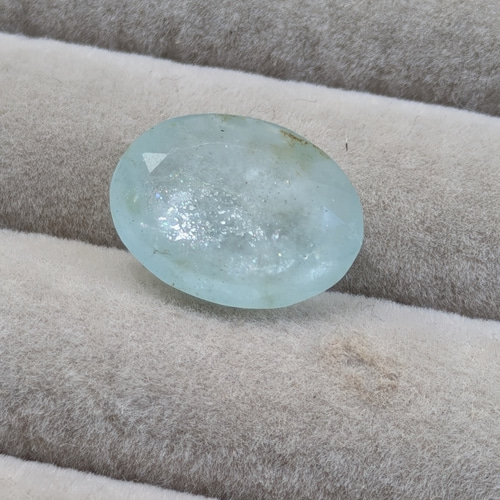 3月誕生石】アクアマリンサンストーン 12×16mm (7.60ct) オーバル