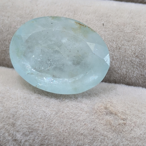 3月誕生石】アクアマリンサンストーン 12×16mm (7.60ct) オーバル