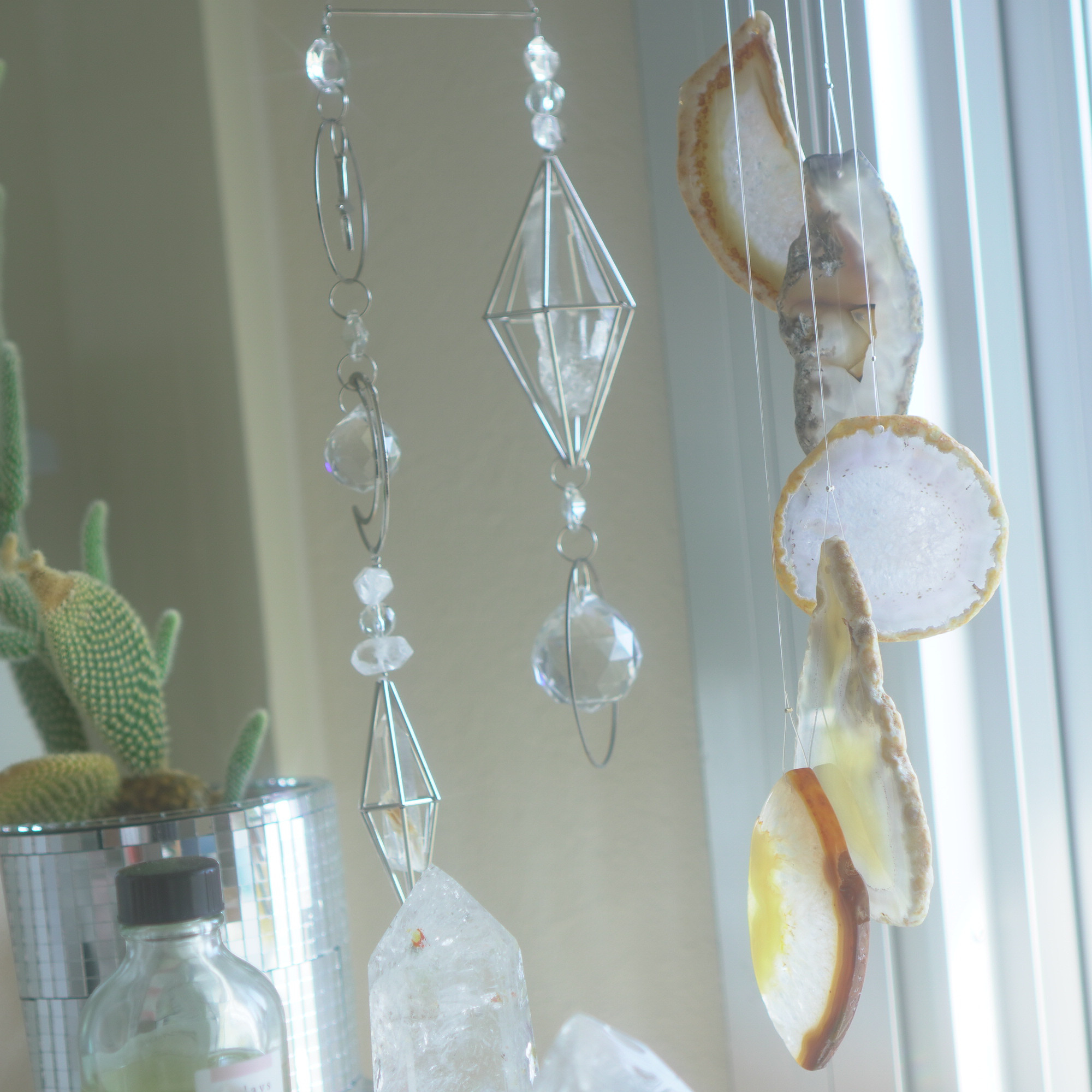 アゲートヒーリングチャイム - KURUMI / メノウ 瑪瑙 ウィンドチャイム 天然石風鈴