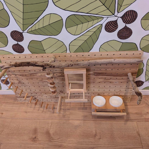 現物1点 壁掛 バードジム ✨ カスタム パンチングボード 流木