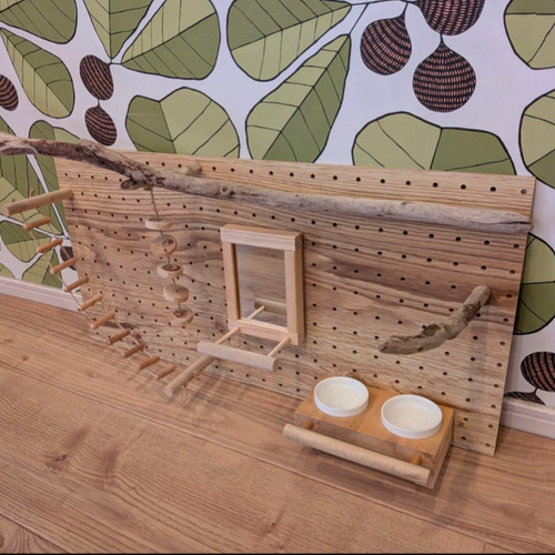 現物1点 壁掛 バードジム ✨ カスタム パンチングボード 流木