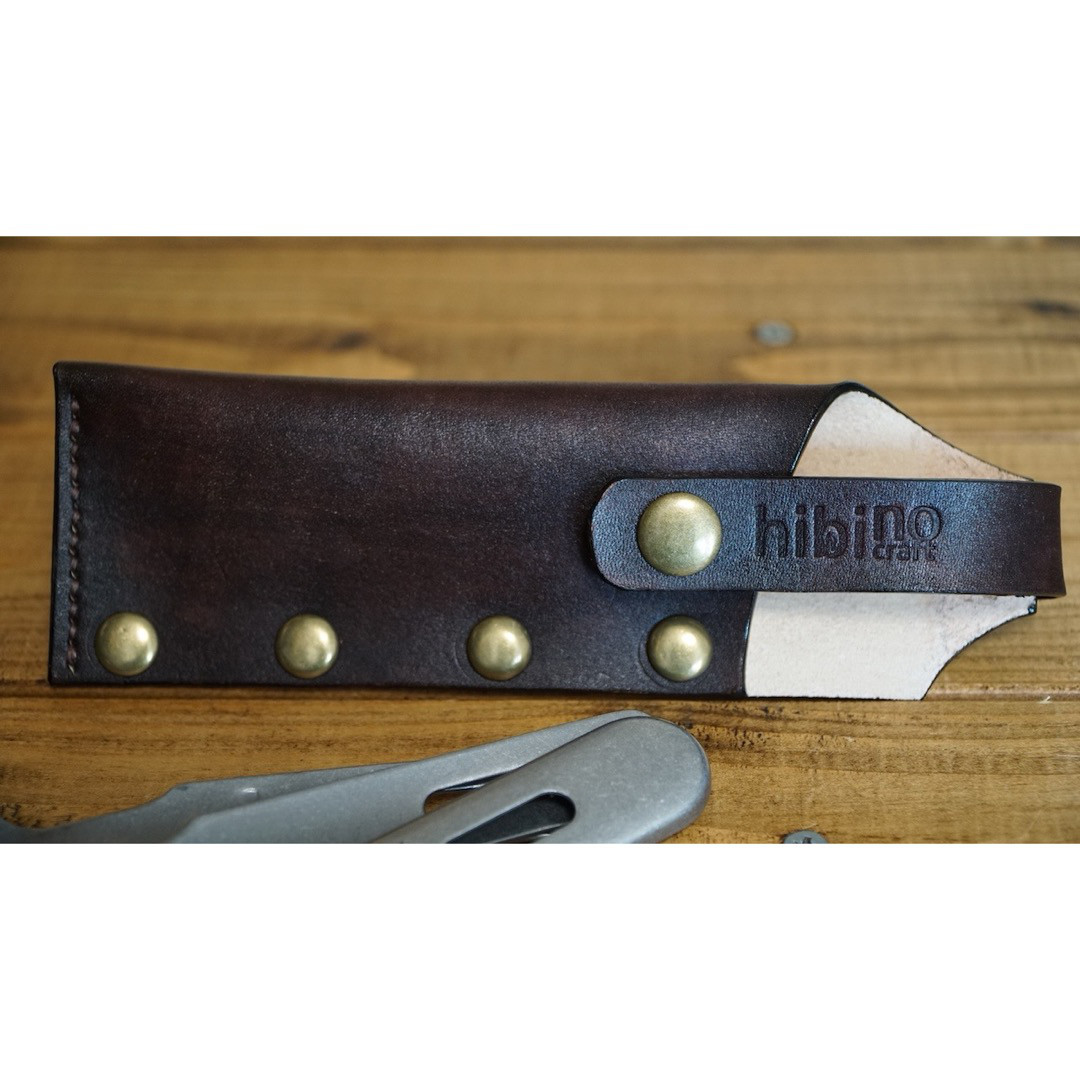 【収納】本革カトラリーケース・BROWN・ナガオカトラリーセット用　無骨なキャンプ・アウトドアのお供に！