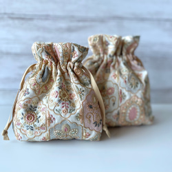 コットン糸 かぎ針編みのボトルカバー ペットボトル 水筒 巾着 巾着袋