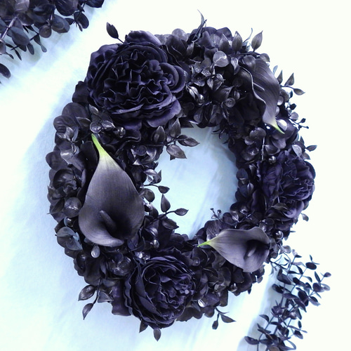 新作＊ノワールリース（ブラックリース)ハロウィン・クリスマス＊抗