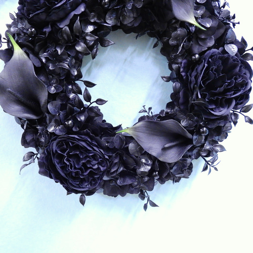 新作＊ノワールリース（ブラックリース)ハロウィン・クリスマス＊抗