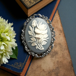 カメオブローチ Cameo Brooch #34 カメオ ブローチ 馬 ブローチ Side*Forest 通販