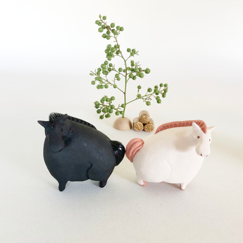 信楽焼 2026年 次の干支 午(馬) の置き物✖️1点 陶仙作 信楽焼