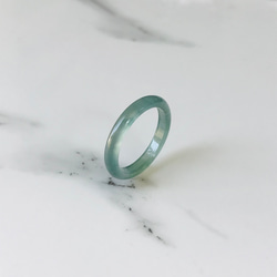 R159-0020］ ジェイド JADE ヒスイ 本翡翠 くりぬき リング 天然石 