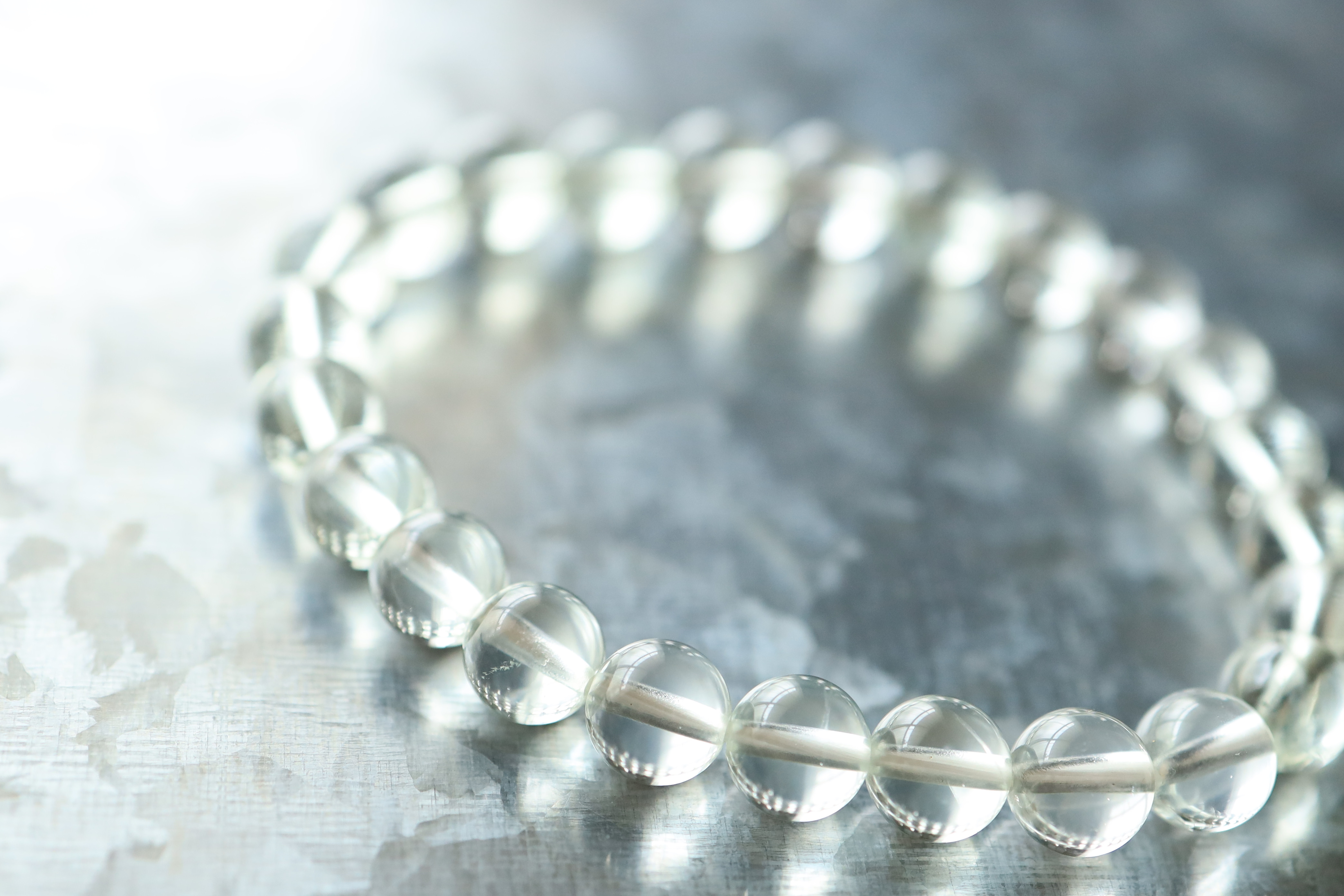 …☆プレミアムブレス☆…☆超美麗☆グリーンアメジスト：7.5ミリ☆…☆天然石ブレスレット☆…