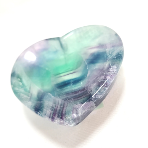 ③天然石 イットリウムフローライト　ハート　パーツ　ブレスレット2本セット ④天然石 イットリウムフローライト ハート パーツ ブレスレット 2本