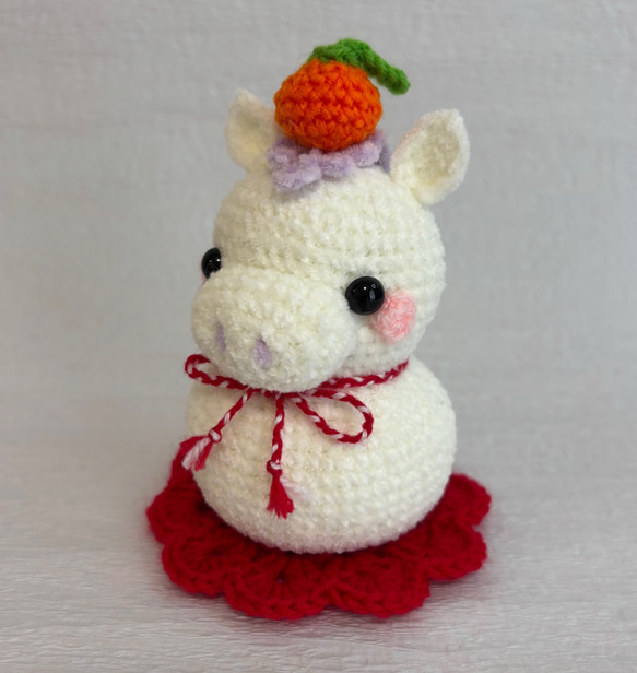 あみぐるみ 干支ぐるみ 鏡餅2026午年 ③ あみぐるみ Ren＆Chaa 通販