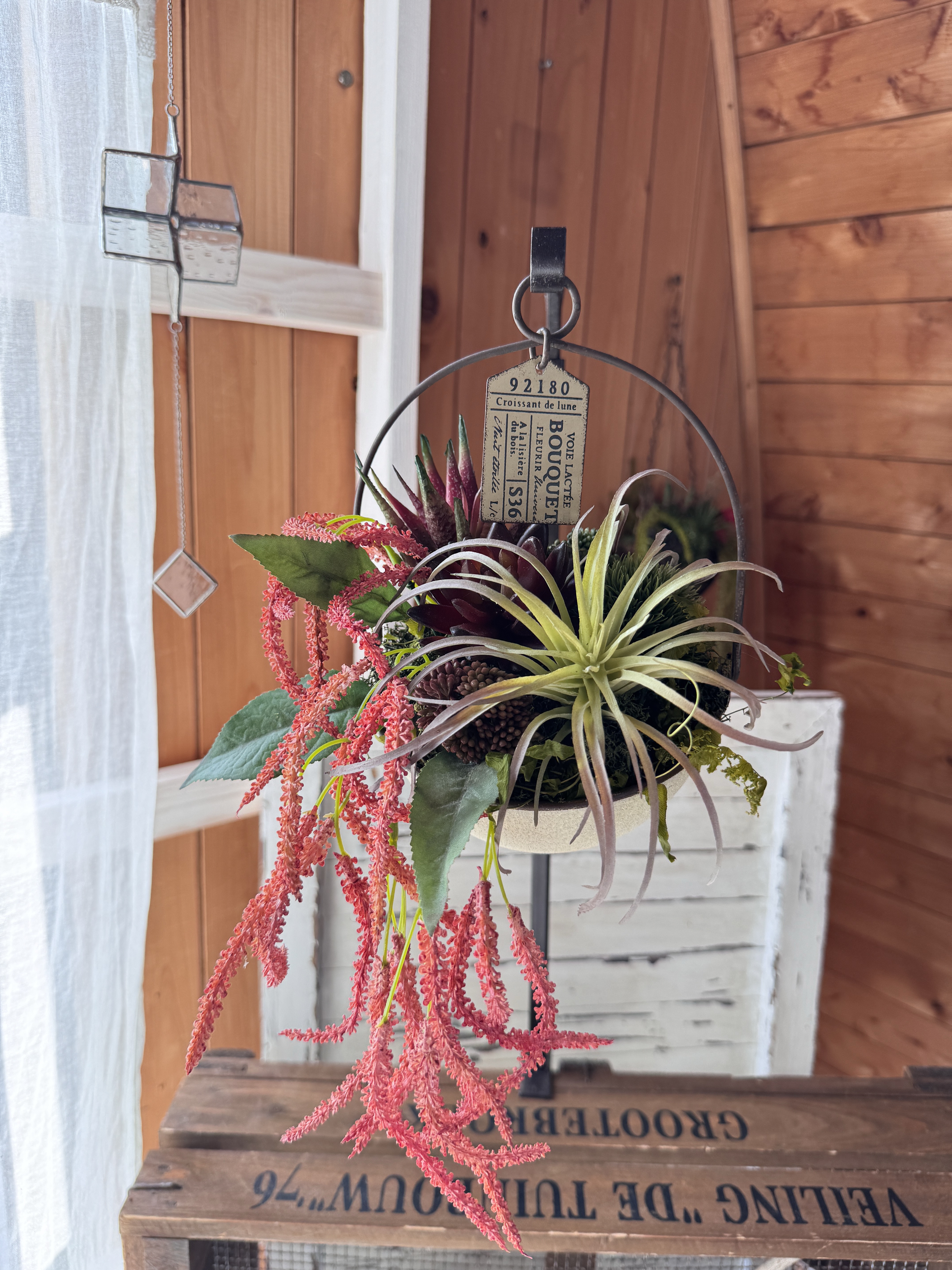 アマランサスのハンギングアレンジ