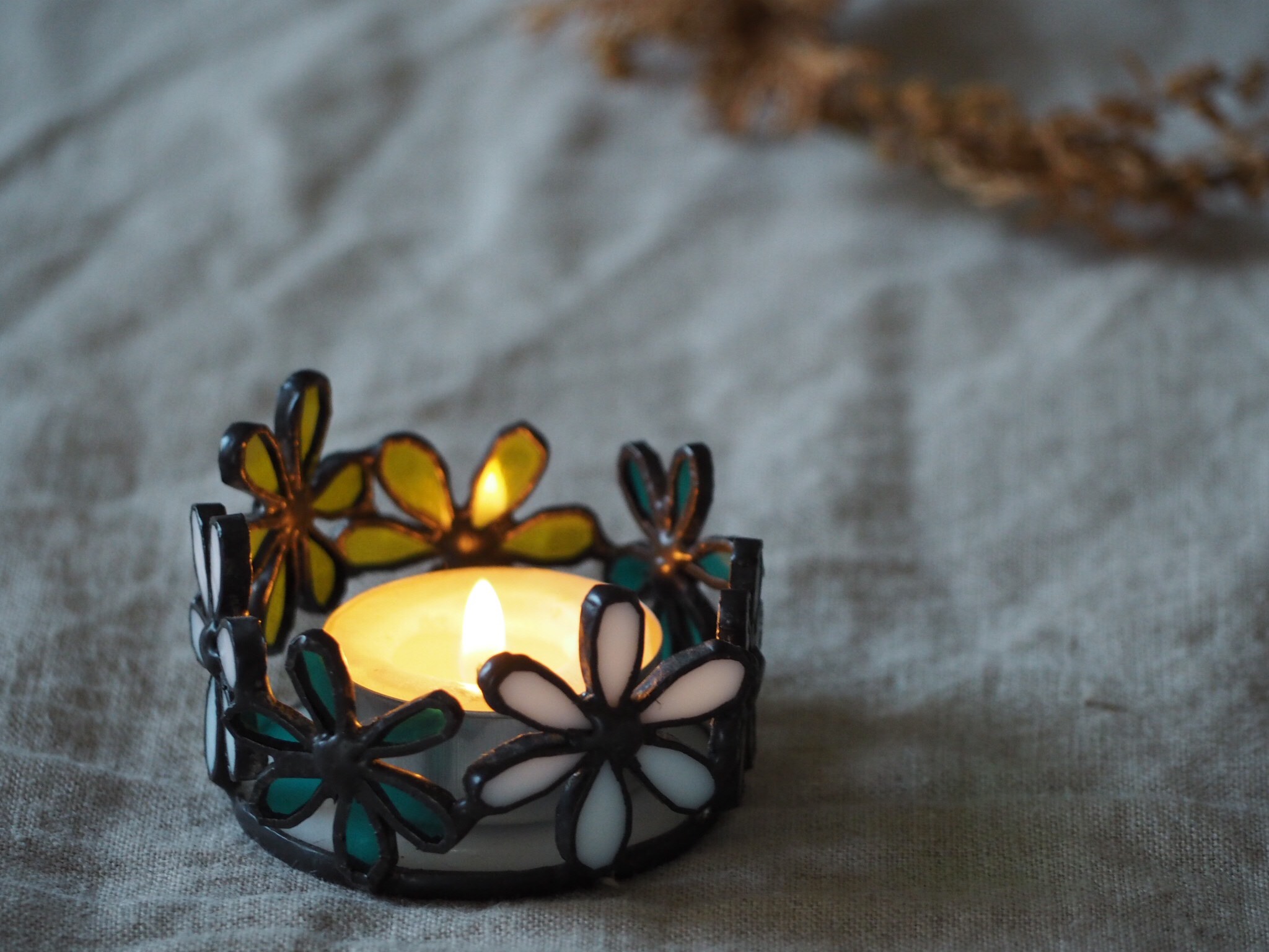 「花」のキャンドルホルダー　①