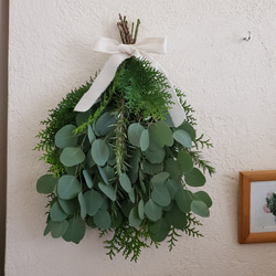 ユーカリとスモークツリーのスワッグ スワッグ GREEN ROSE 通販