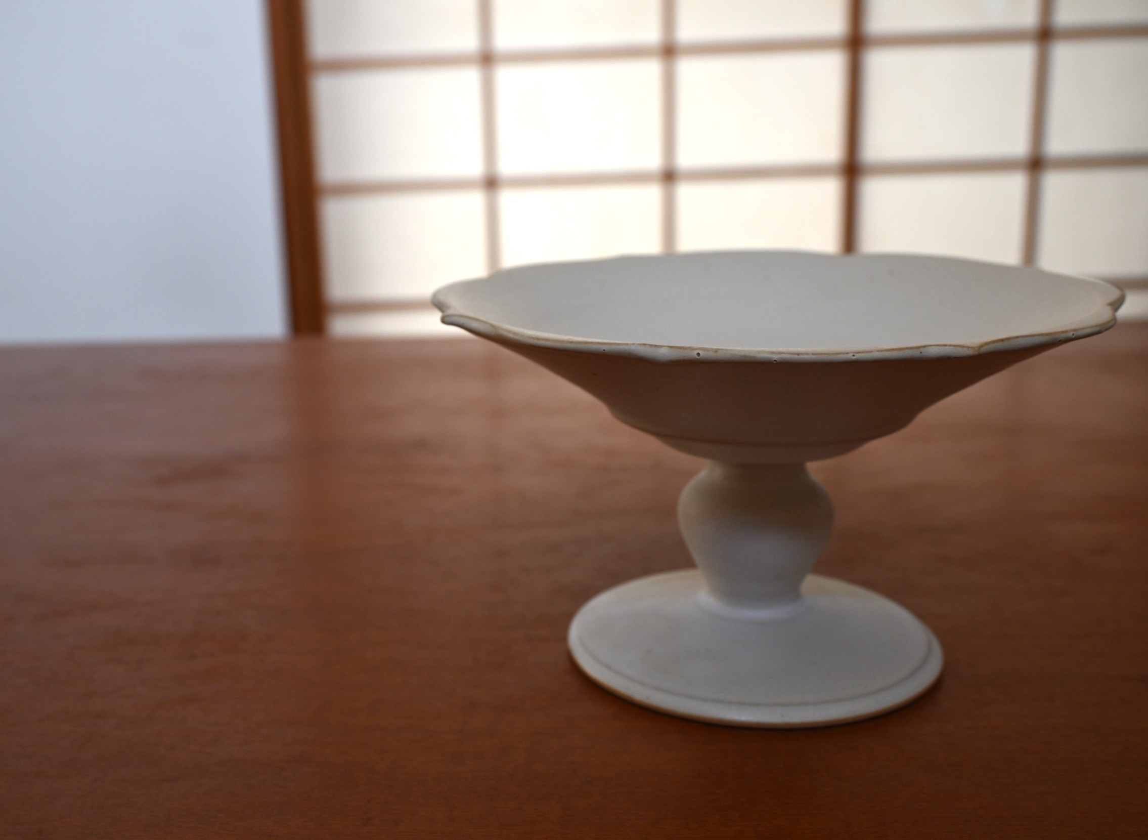 コンポート皿（高杯）　Milky