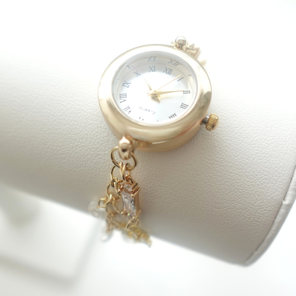 スノーキュービックジルコニアのブレスレットウォッチ 2枚目の画像